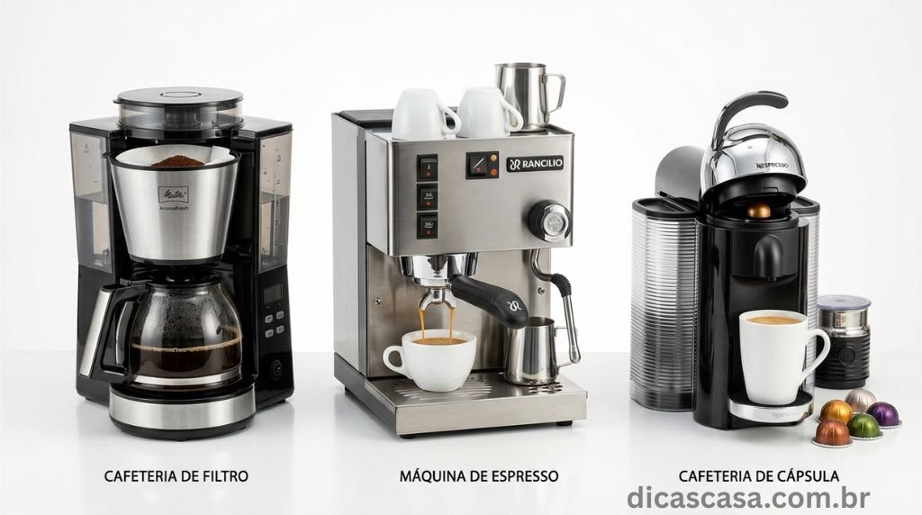Comparativo entre os melhores tipos de cafeteiras de 2026