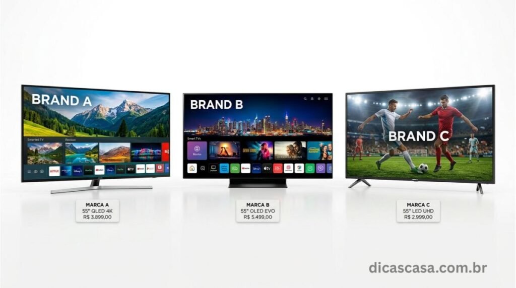 Comparativo entre as melhores Smart TVs de 2026