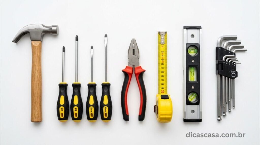 Ferramentas essenciais de um kit doméstico completo
