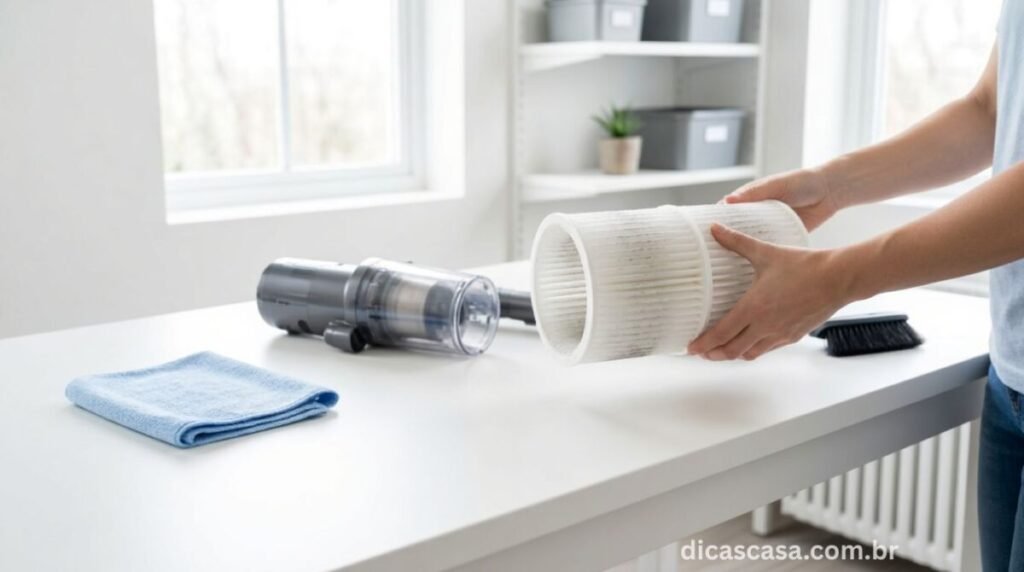 Como fazer manutenção do aspirador de pó vertical