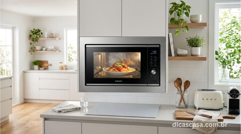 Melhor micro-ondas de 2026 em cozinha moderna e elegante