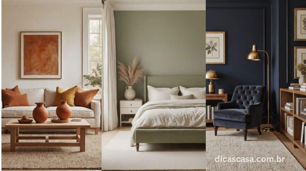 Combinações de cores para ambientes da casa