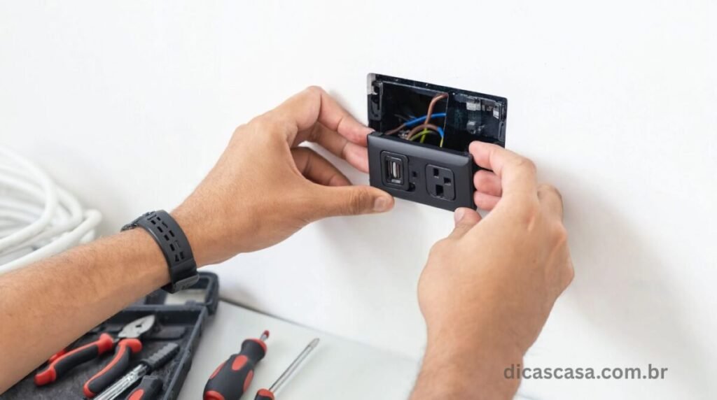 Passo a passo para instalar tomada USB na parede